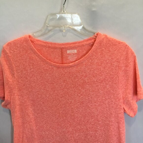 Duluth Trading Co Tee Short Sleeve Pullover Crew Neck Orange Women's Size Small - Picture 4 of 7